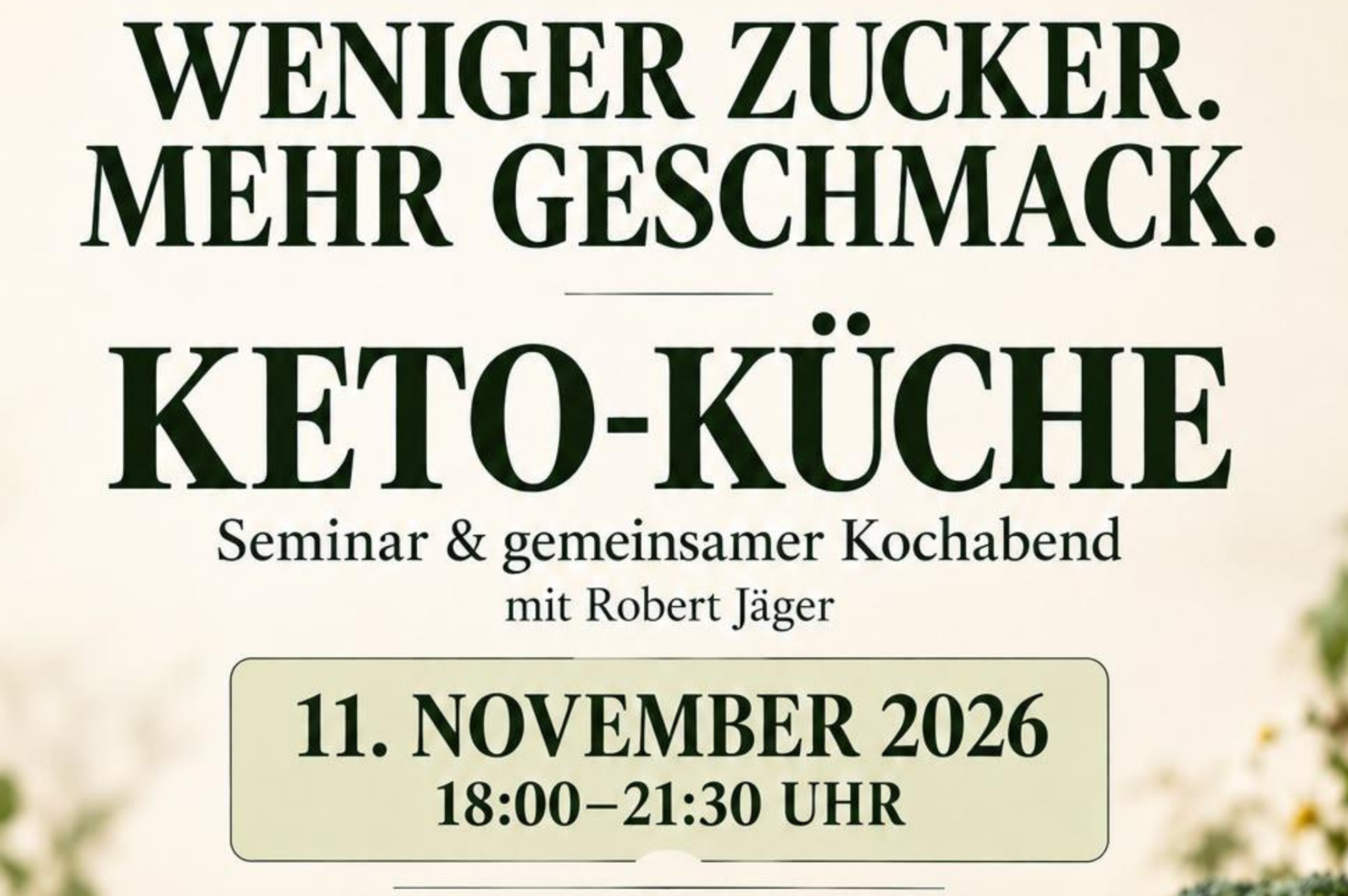 Weniger Zucker - Mehr Geschmack
